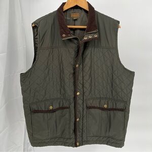 Boulder Creek Men’s Quilted Vest Size XLT Lightweight Outerweight Hiking Green